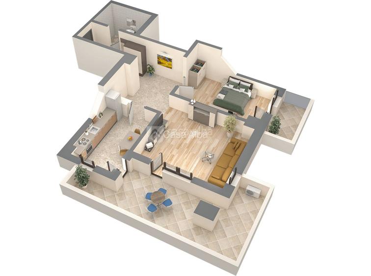 Apartament 2 camere, bloc nou, Podu Ros, intabulat - 10