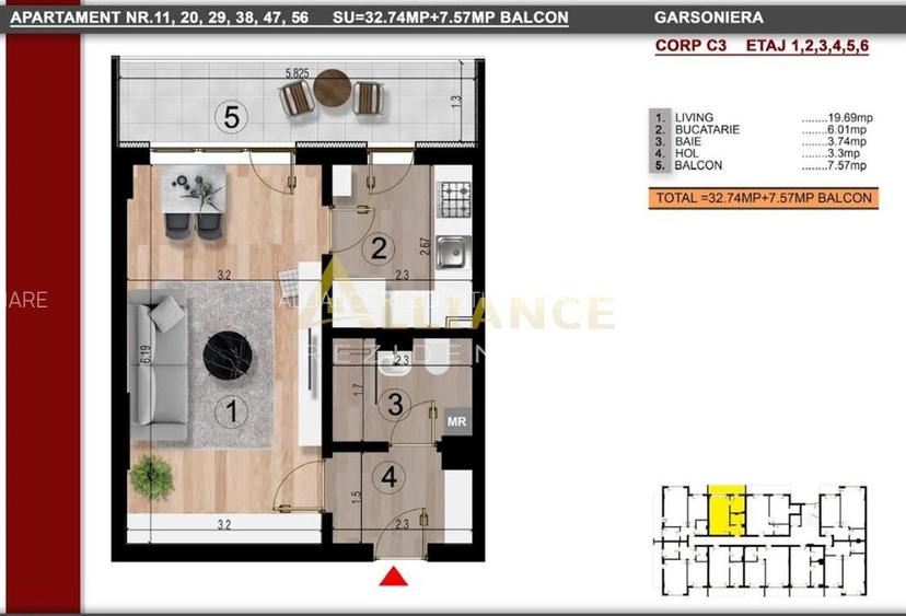 Oferta Metrou Berceni Garsoniera 41 MP Finalizata - 9