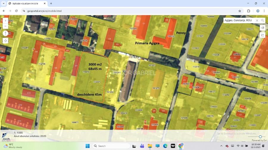 Teren intravilan 3000 mp langa primarie. Autorizat hala sau locuinte P+1. Agigea - 4