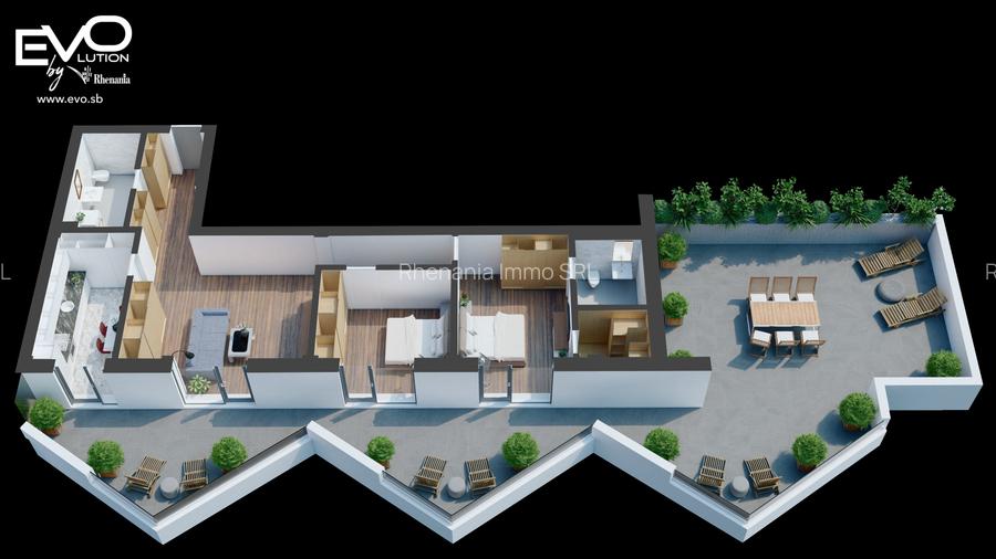 PENTHOUSE 3 CAMERE | 110 MP TERASĂ | SHOPPING CITY SIBIU | Evolution Apartments - 9