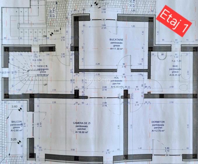 Apartament 2 camere 54 mpu.  plus balcon, parcare, bloc tip vilă, etaj 1 și 2 - 15