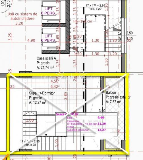 APARTAMENT 2 CAMERE SEMIFINISAT DE VANZARE SOPORULUI IULIUS MALL - PE 2 NIVELURI - 4