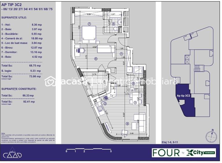 Apartament cu 3 camere și parcare subterană | XCity Timișoara - 9