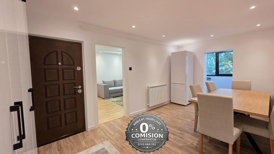Apartament 2 camere, etaj 1, RENOVAT, mobilat și utilat, VASLUI - zona CARTIER;
