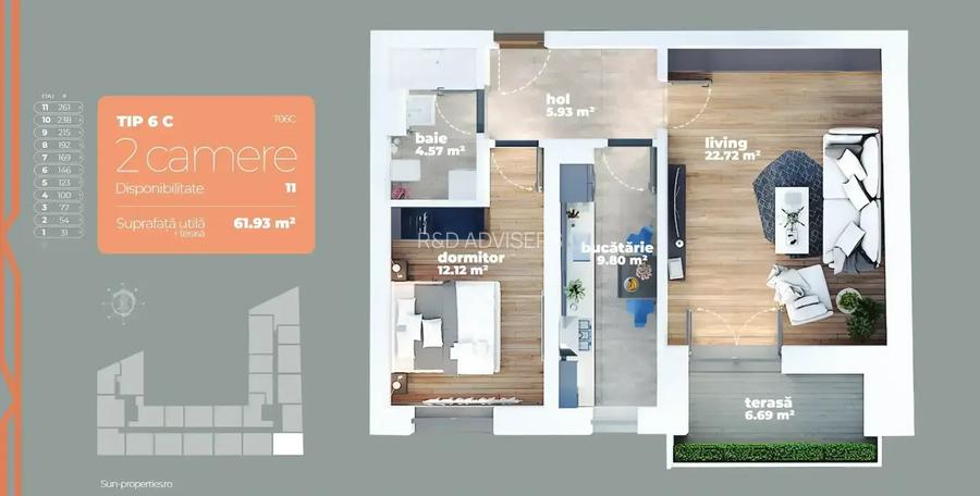 Apartament 2 camere | Proiect nou | Titan Bd. 1 Decembrie Comision 0% - 2