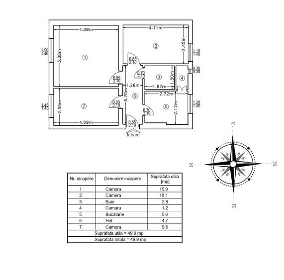 Centru - Cuza Voda - Maternitate, 3 camere disponibil imediat - 1