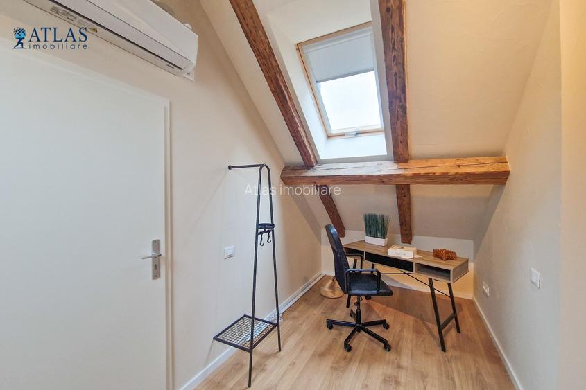 Nou amenajat, ultracentral, 100 mp., mansarda in vila, aer conditionat, parcare - 18