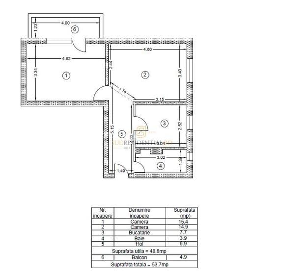 Apartament 2 camere de vanzare, zona parc Tineretului, metrou Sudului - 1