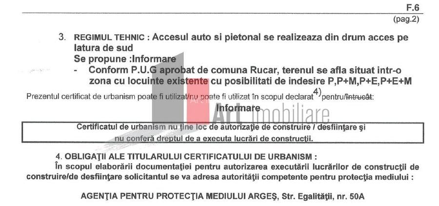 Teren intravilan 3214 mp  în Rucăr cu deschidere 56 m în DN73 - 13