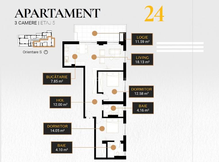 Penthouse Nou de Vanzare Zona Unirii Bucuresti - Bloc 2026 - 3