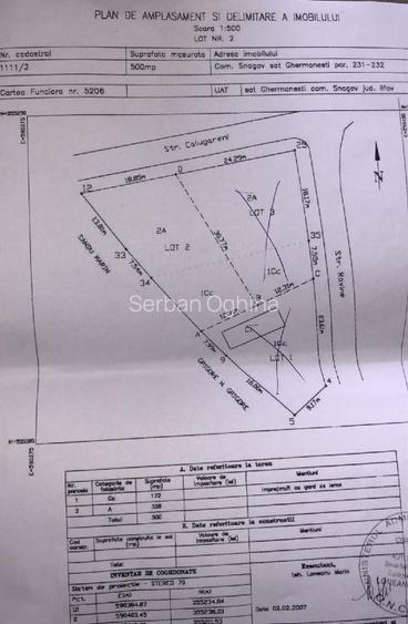 Teren Ghermănești (com. Snagov), 500mp, deschidere stradă 19m, toate utilitățile - 2