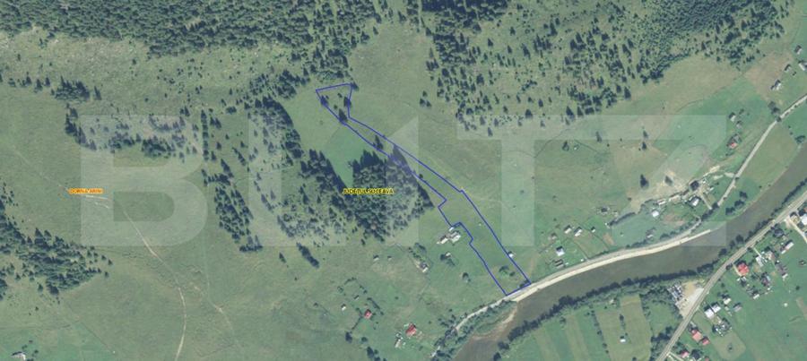 Teren intravilan în Dorna Arini, 1.25 ha, bonus 20 ari teren extravilan pădure