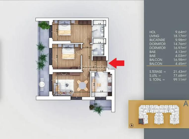 Comision 0 | Apartament 3 Camere Metrou | Dezvoltator | Decomandat - 3