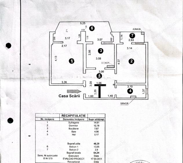 Apartament cu 2 camere decomandat, situat la etajul 3, Micro 14. - 7