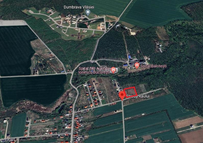 Teren intravilan Balotesti 9782mp 96ml deschidere langa padure - 2
