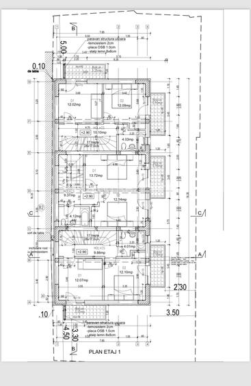 Triplex superb cu 3 apartamente individuale pe 2 nivele P+1+2E in Bucurestii Noi - 16