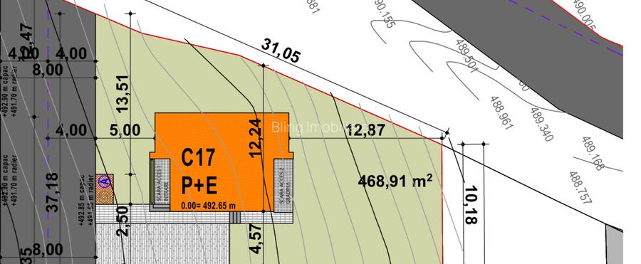 Teren autorizat in Chinteni pentru 2 case individuale cu fundatii ridicate - 6