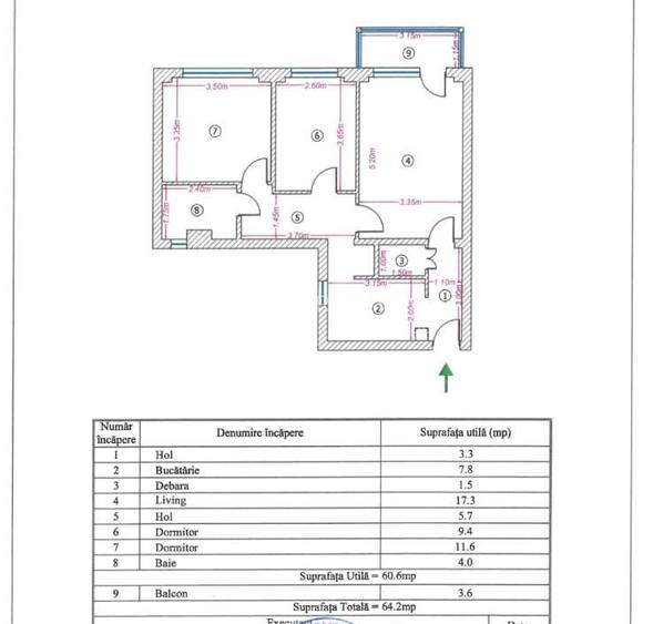 Apartament 3 camere de vanzare  Gorjului - 15