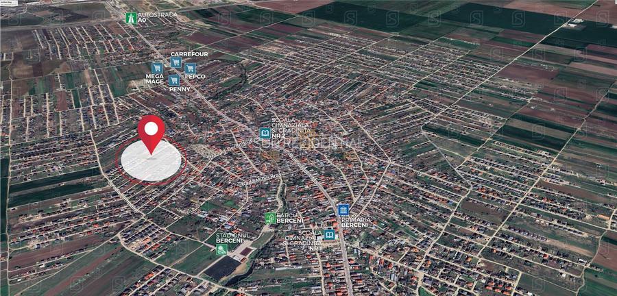 Lot de teren intravilan 2473 mp, proiect si autorizatie pentru 9 vile Berceni - 2