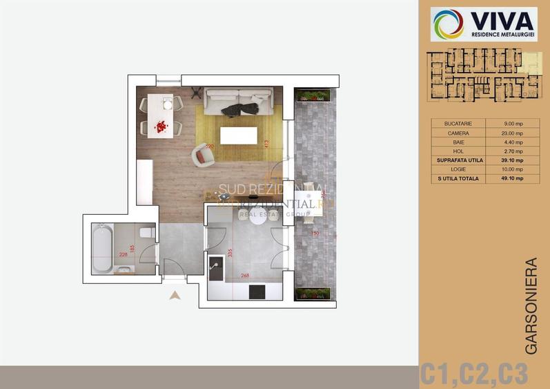 Garsoniera decomandata, bloc nou, incalzire in pardoseala, Aparatori - 5