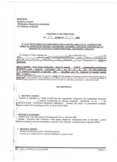 Vanzari Terenuri  Otopeni -Ciprian Porumbescu - 3