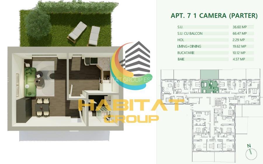 Garsoniera Noua Mihai Bravu cu curte de 30 mp investitie - 8