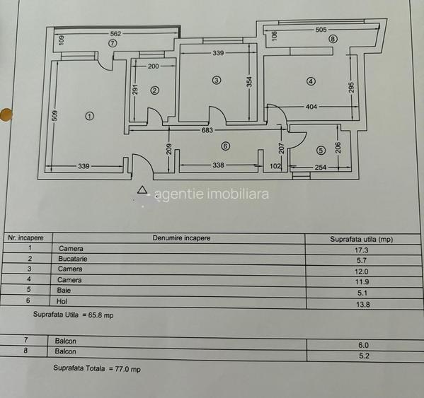 3 camere Spatios  Tomis Nord -NU necesită INVESTITIi - 12