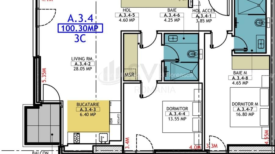 REA1026958 Apartament 3 camere l ONE Mamaia Nord I Faza I - 23