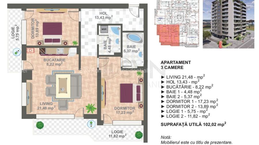 REA1024202 Dezvoltator Marriott 3 Camere Imobil Nou - 5