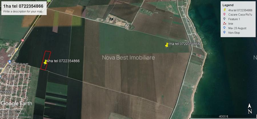 23August-tere extravilan 1ha la granita cu Costinesti  2 fronturi la DE - 2