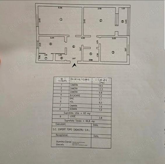 Apartament la  pret corect,  3 camere,  decomandat. bloc 1978 - 2