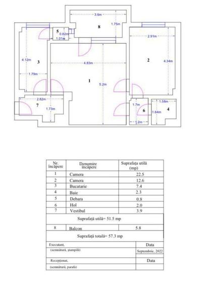Apartament 2 camere-zona Piata Romana