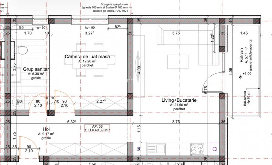 Apartament cu 2 camere si balcon de 5 mp - etaj 1 - Calea Urseni - 3