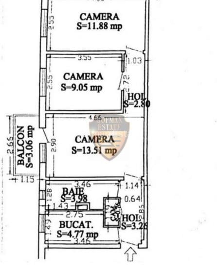 3 Camere Semi-decomandat Balcon Boxa, Et 1/4, Km 4-5 Complex  - 6