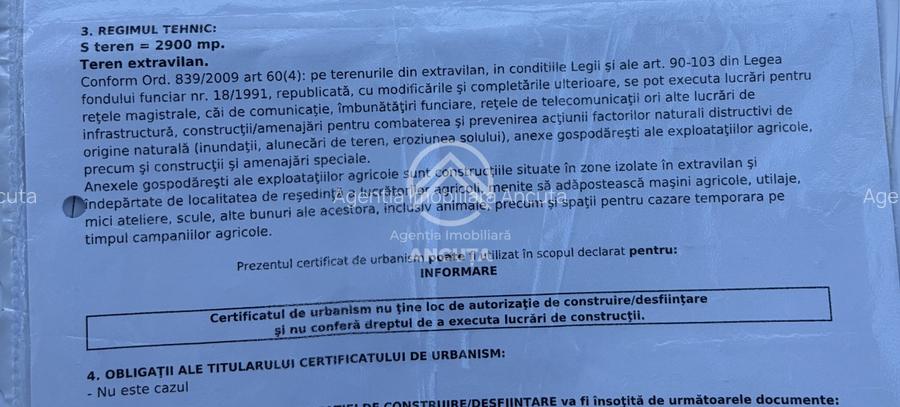TEREN EXTRAVILAN DE VANZARE | 23 EURO/MP | 2900 MP | ZONA AEROPORT - 6
