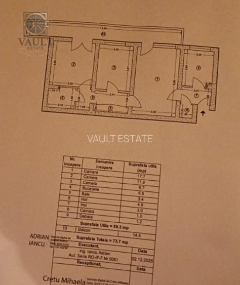 Apartament 3 camere -73.7mp-Titan - 23