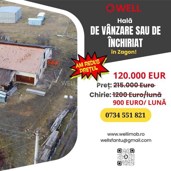 Hală de vânzare sau de închiriat în Zagon! - 9