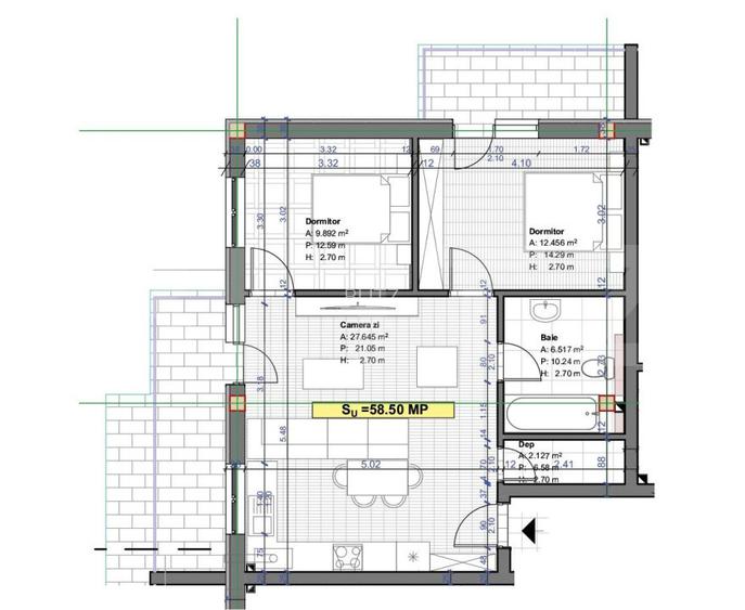 COMISION 0 !! Apartament 3 camere, 59 mp, posibilitate garaj, zona Terra - 7