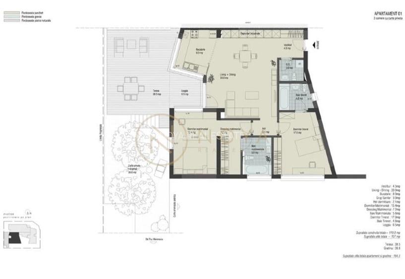 Inchiriere apartament 3 camere Pipera parcare si gradina - 6