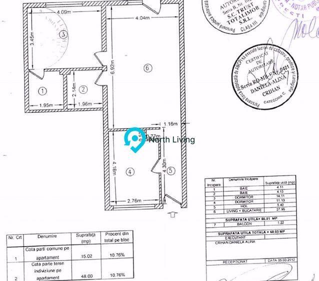 3 camere + gradina 70 mp Tunari