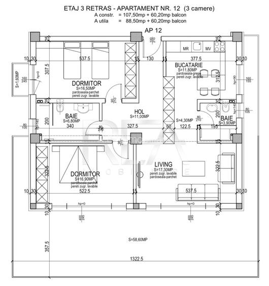 UP Boutique - Pipera Voluntari - APARTAMENT 2 CAMERE finisaje LUX - 2