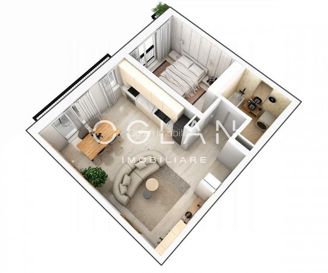 Apartament modern 2 camere cu balcon – Comision 0% - 6