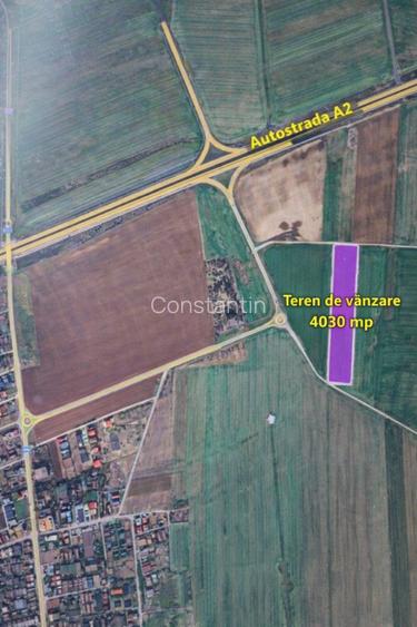 Teren 4030 mp Brănești Ilfov – aproape A2 – ideal hală sau depozit - 2