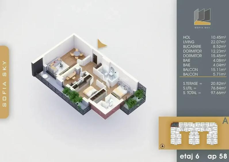 Metrou N. Teclu 7 Minute Pallady 3 Camere Decomandat FINALIZAT - 6