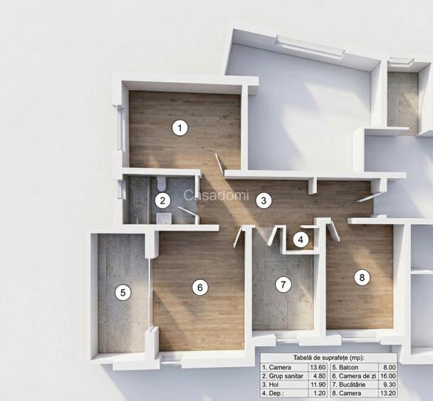 Apartament cu 3 camere | Bucatarie inchisa | Braytim - Musicescu - 12