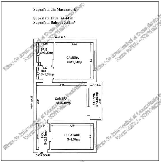 🙋Tomis NORD🔸2 Camere semiDecomandate 48,27m² Mobilat Utilat Izolat Centrala - 16