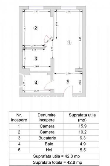 Apartament 3 cam, etaj 3, lift, Opera Residence 0% Comision - 7