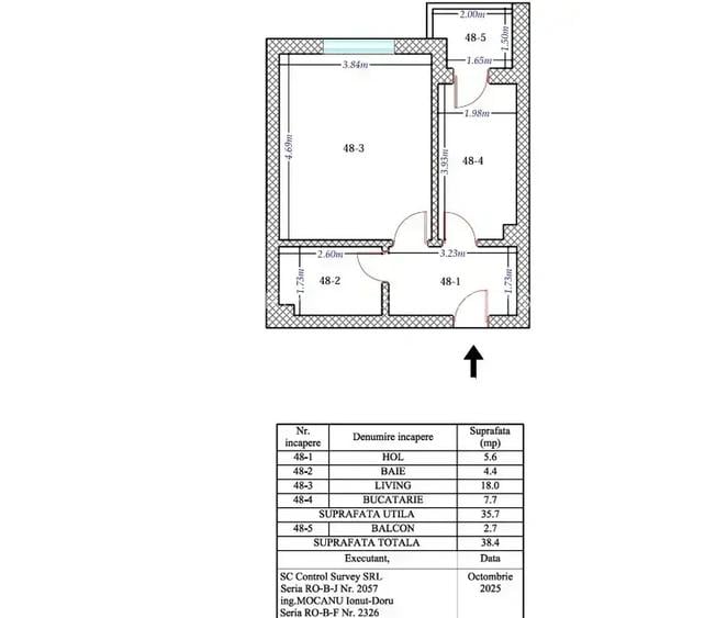 Garsoniera |Vanzare | Drumul Binelui| Finalizata | Loc parcare - 14