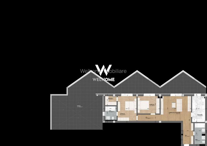 Apartament 3 camere, 2 bai, terase - NOU - 1