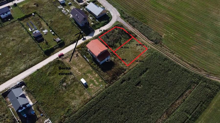 Teren intravilan 1.136 mp, 2 parcele alipite, Bod – utilitati la poarta - 5